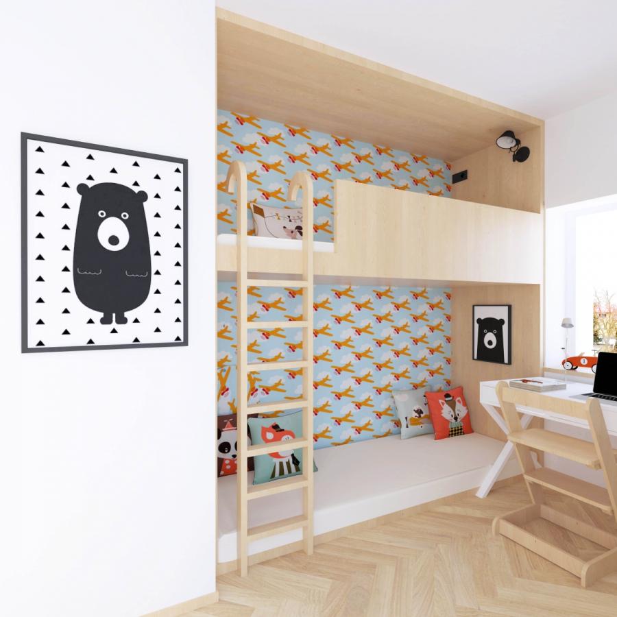 colourful children´s room in nautical style Prague